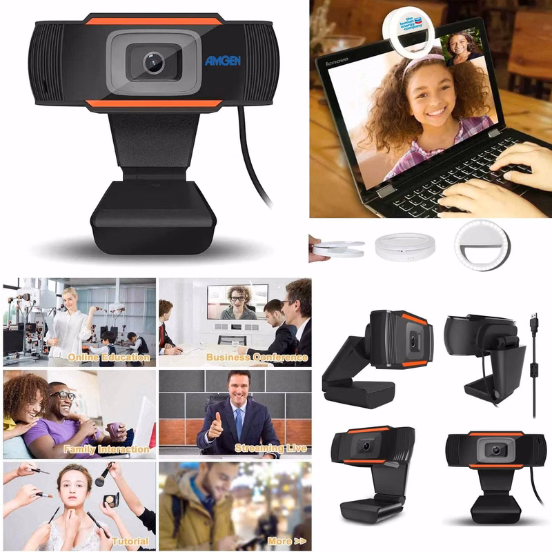 iBank ® Pro HD Wide-Angle Webcam with Built-In Microphone, Noise-Cancelling