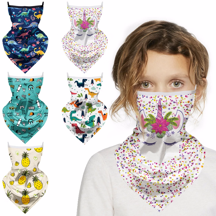 Full Color Gaiter Face Mask - Youth Size - W/ Ear Loops