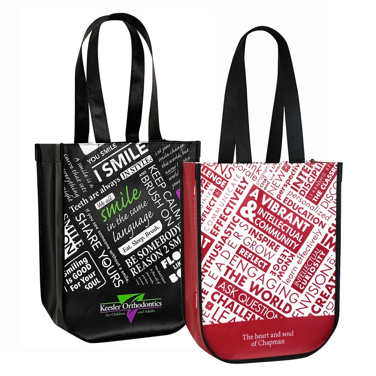 Custom Stylish Round Cornered Laminated Promotional Bag9"x12"x4.5" 1
