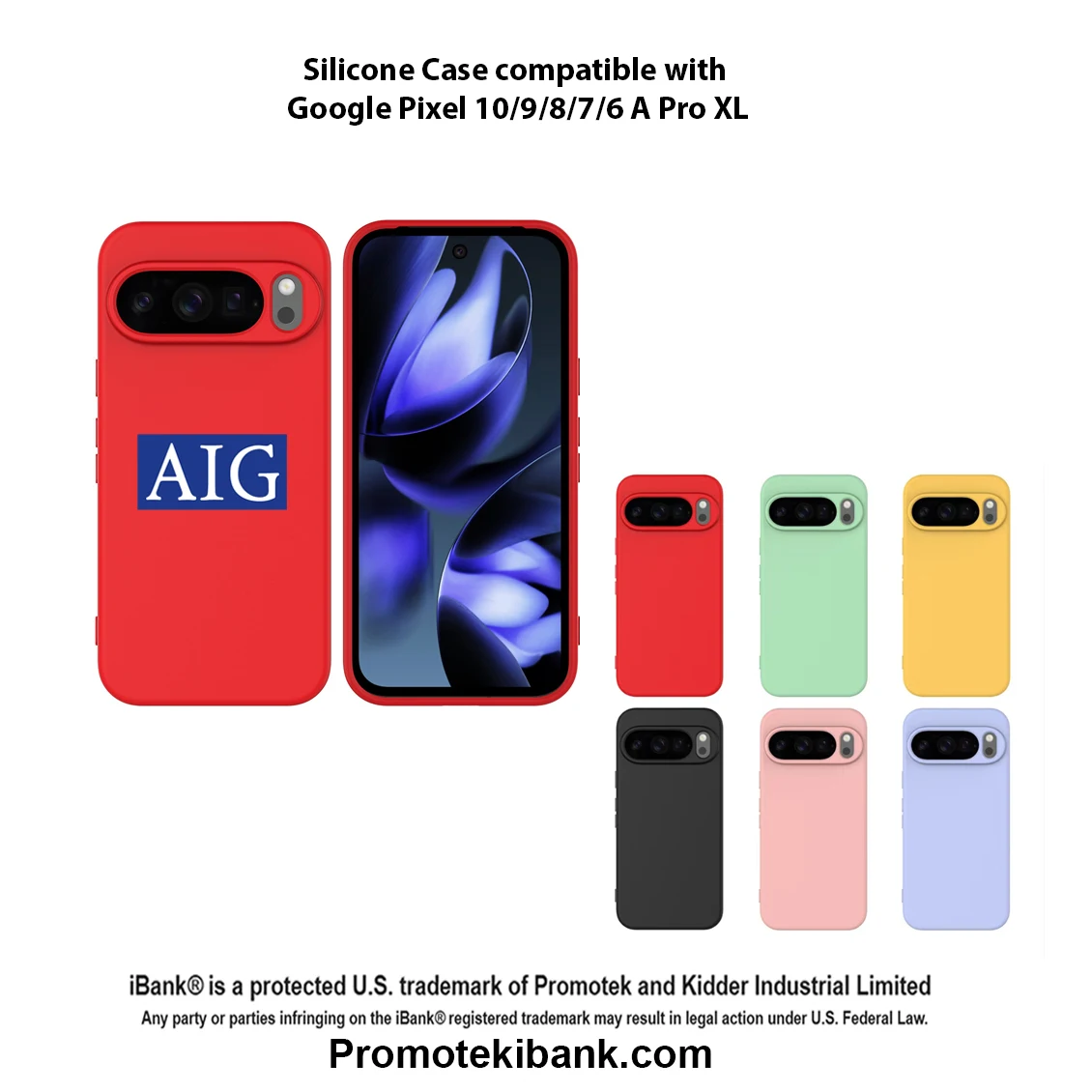 iBank ® Google Pixel Silicone Case compatible with Google Pixel 10/9/8/7/6 A Pro XL 1