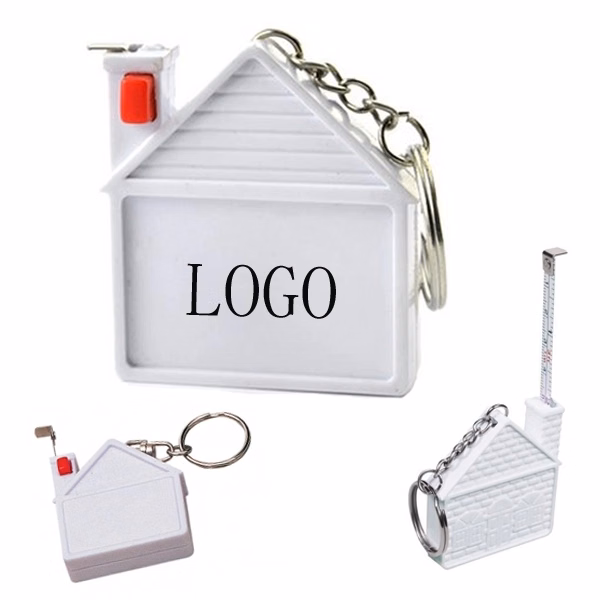 House Shaped Measure Tape And Key Chain