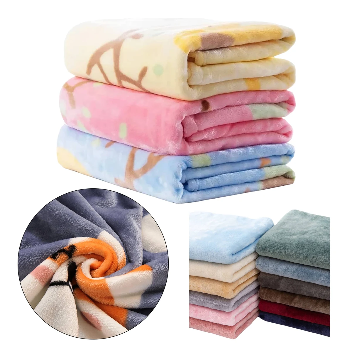 Versatile Fleece Throw Blanket Mul Sizes Avail 1