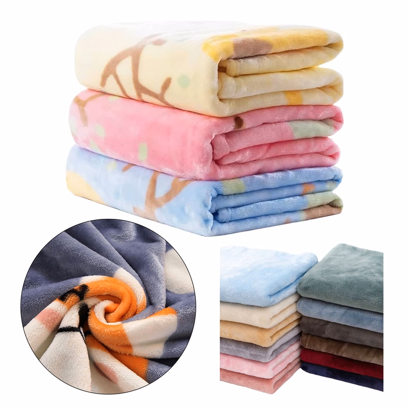 Versatile Fleece Throw Blanket Mul Sizes Avail