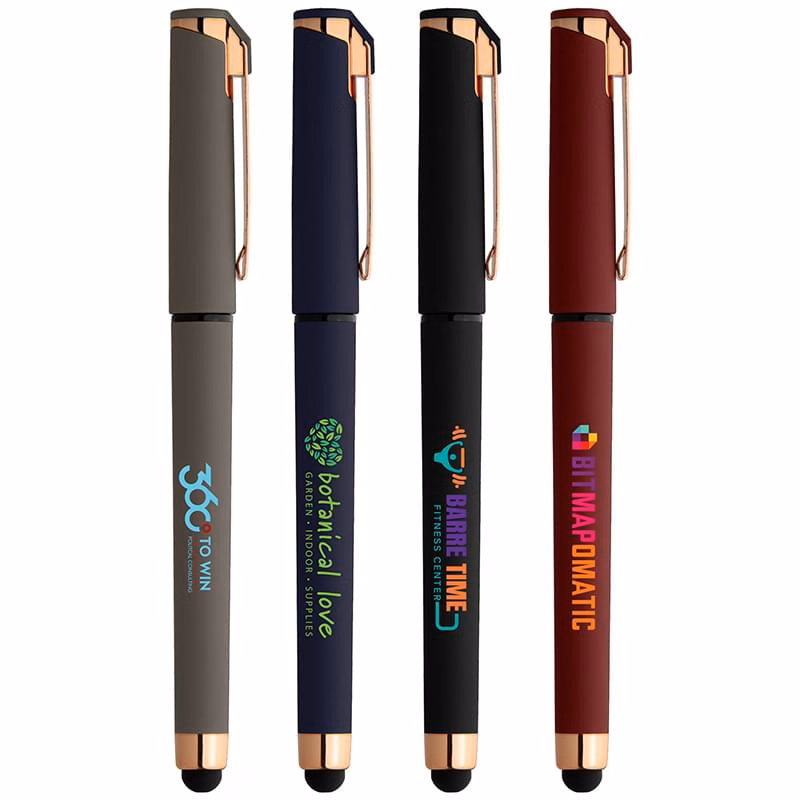 Islander Softy Rose Gold Gel Pen w/ Stylus - Full Color 