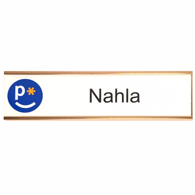 Name Plate Set w/ WallHolder 2 x 8"