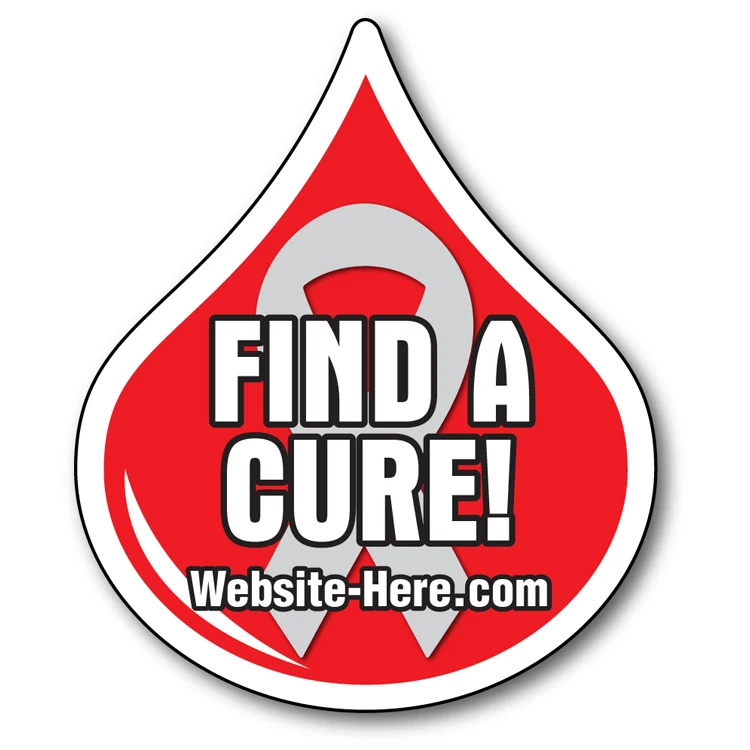 Awareness Magnet - Droplet Shape (2.5625x3.0625) - 25 mil. 1