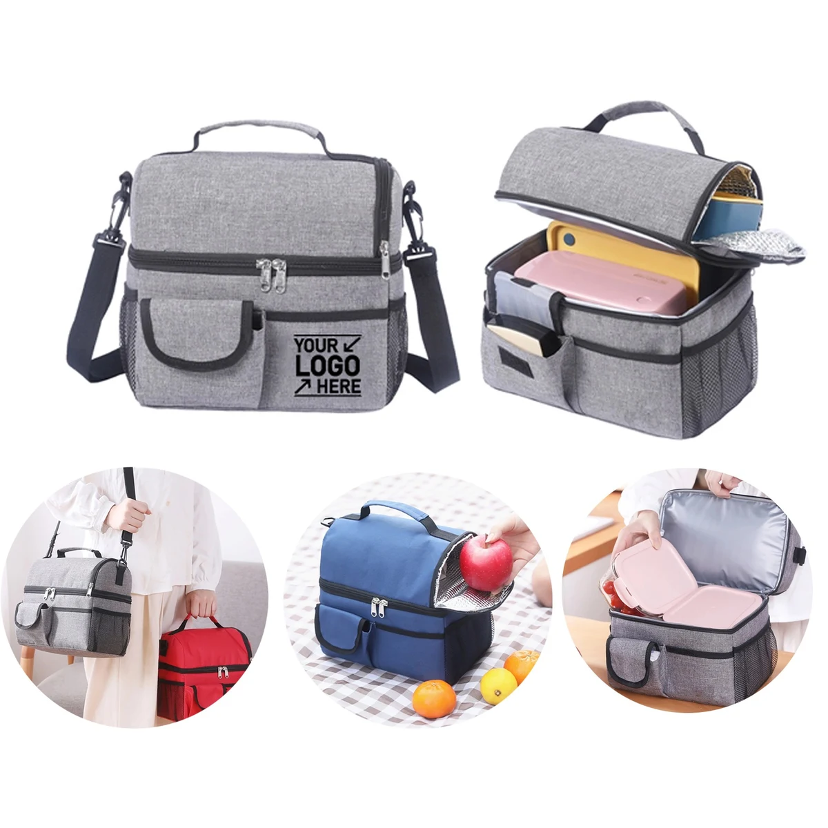 Portable Thermal Bento Box Bag Eco-Friendly Insulated Lunch Bag for Work and School 1