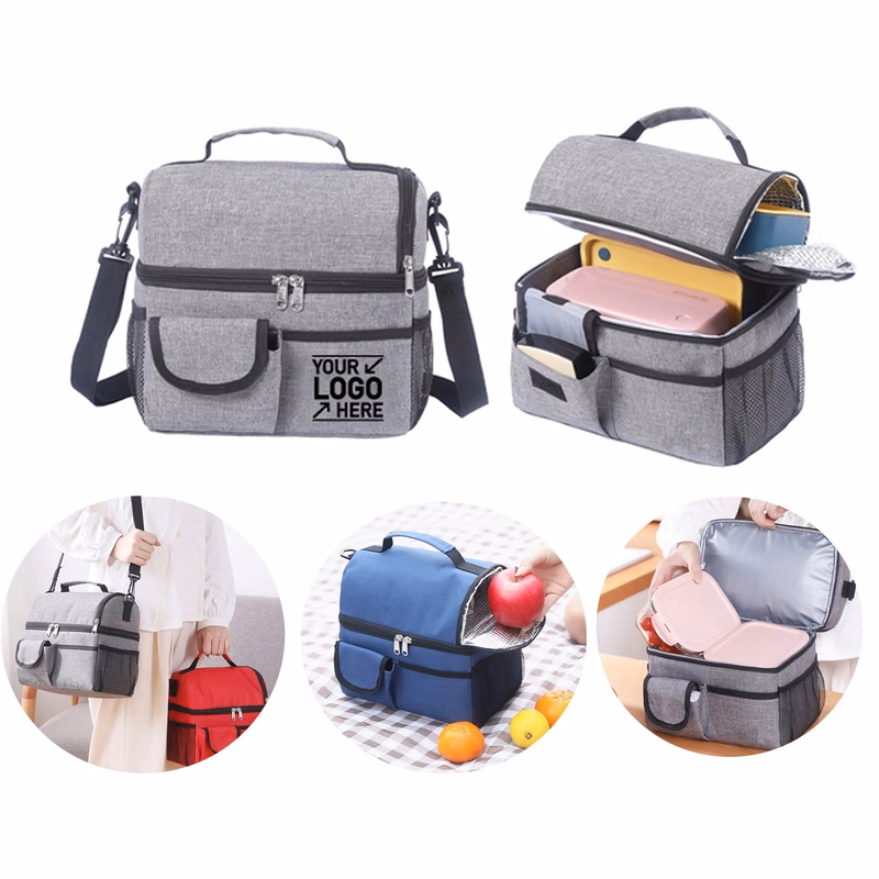 Portable Thermal Bento Box Bag Eco-Friendly Insulated Lunch Bag for Work and School