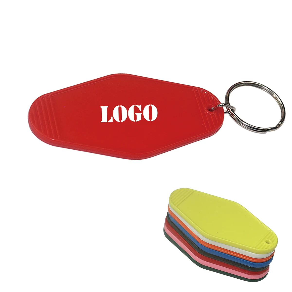 Vintage Plastic Hotel Keychain Motel Key Tag 1