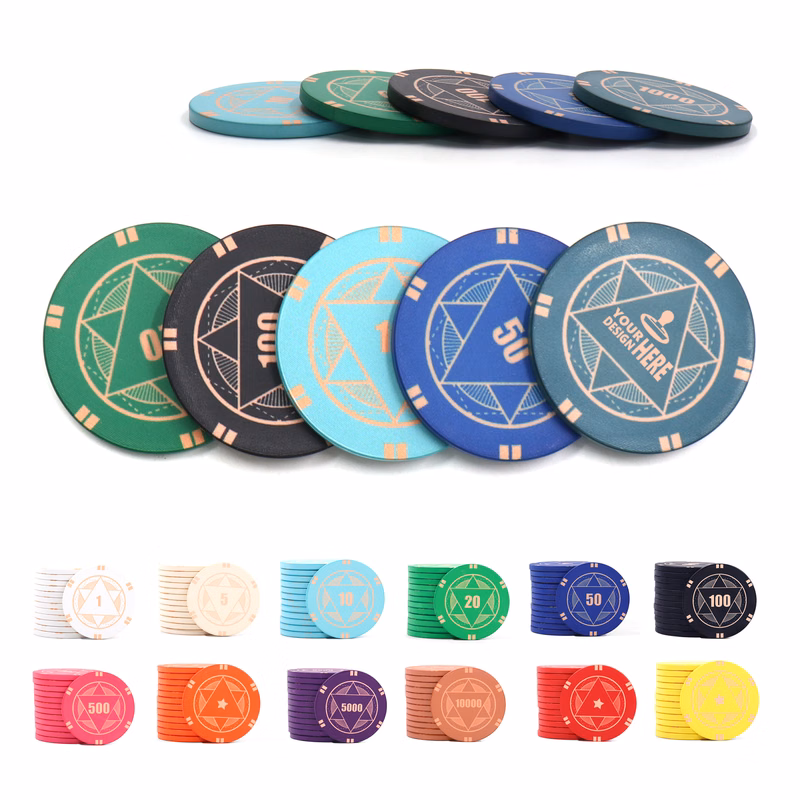 Full Color Custom Casino Game Poker Chip Set