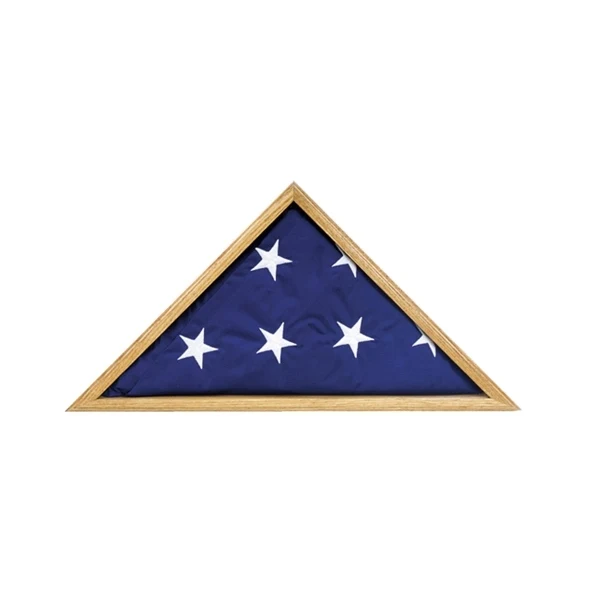 Oak Memorial Case - 5' x 9.5' Flag 1
