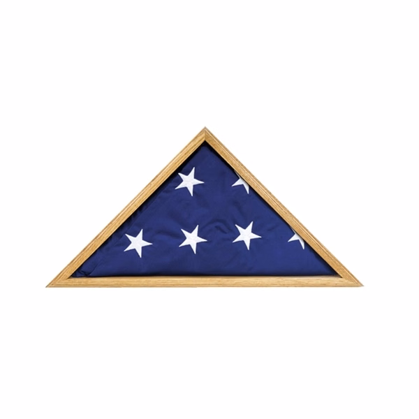 Oak Memorial Case - 5' x 9.5' Flag