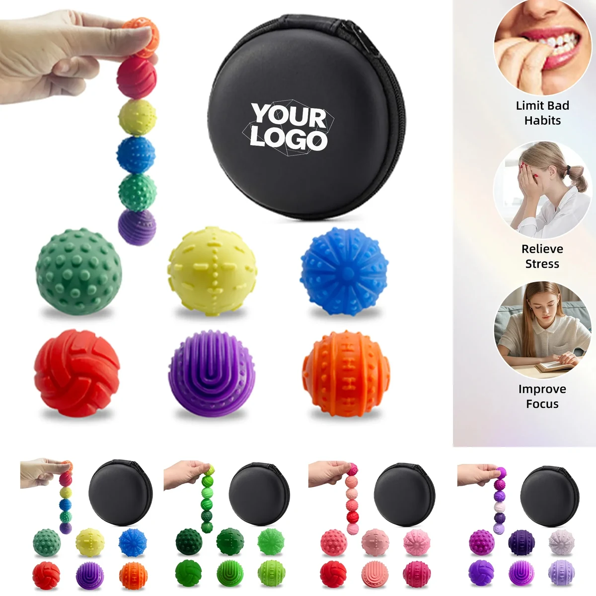 Silicone Magnetic Fidget Balls Stress Relief Desk Toy 1