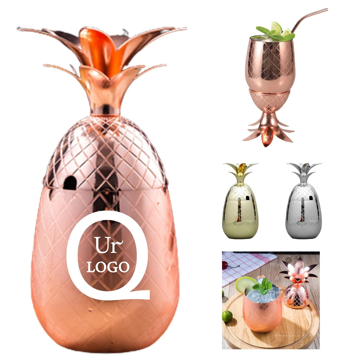 Pineapple Stainless Steel Cocktail Cup 1