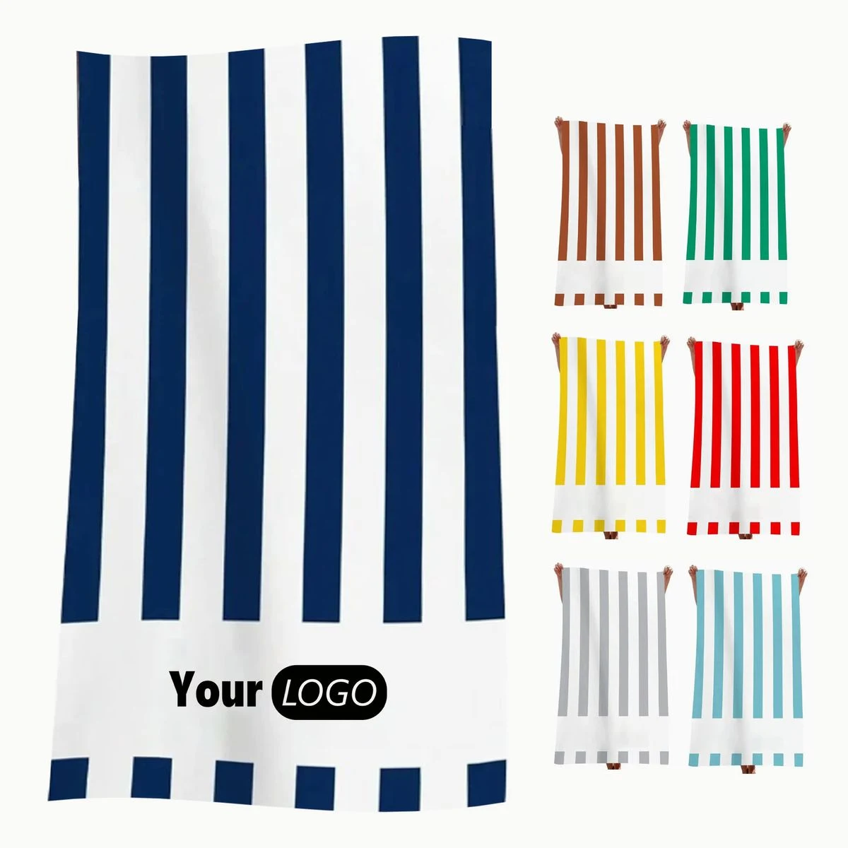 Microfiber Quick Dry Beach Towel Custom Print Logo 1
