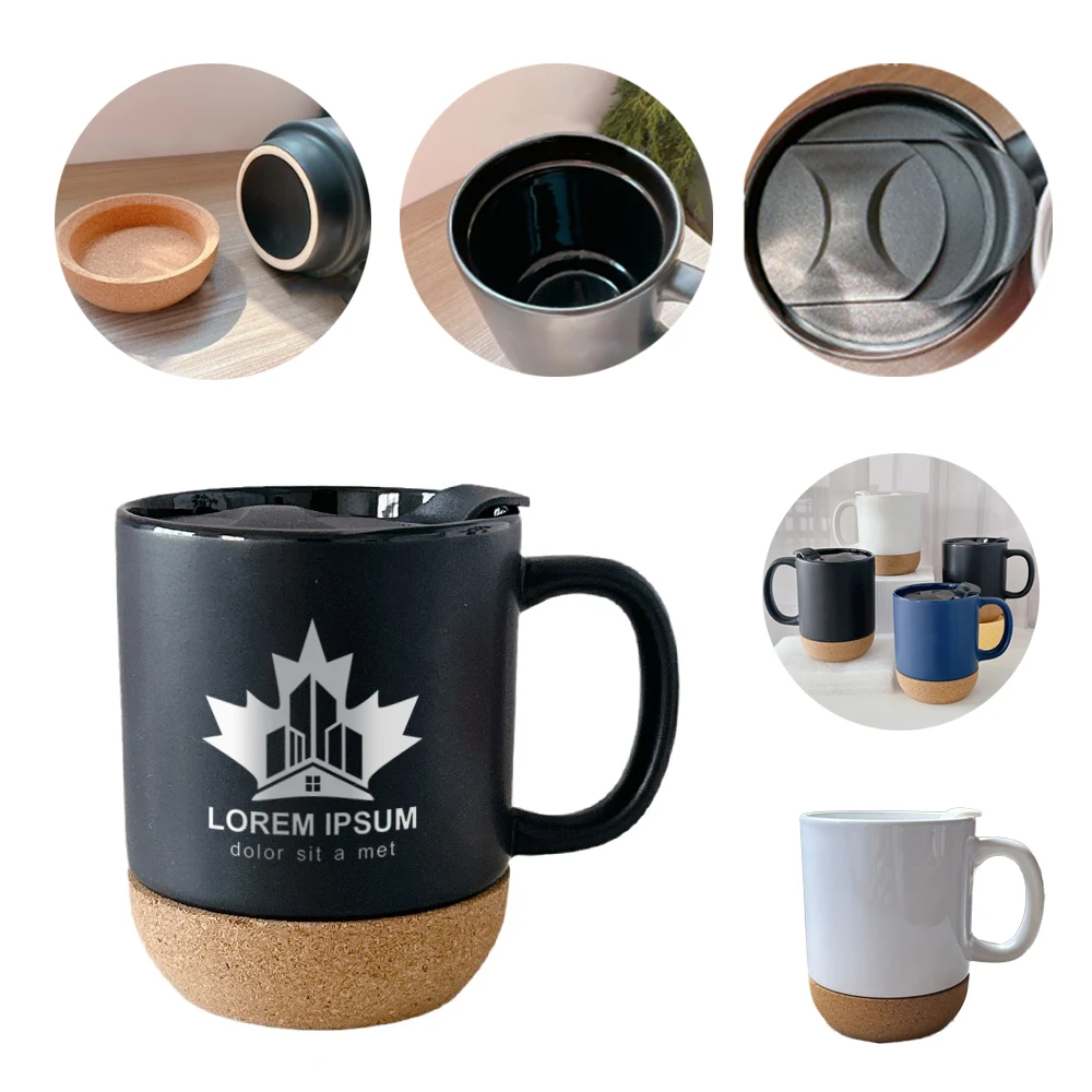 Ceramic Coffee Mug With Cork Base 1
