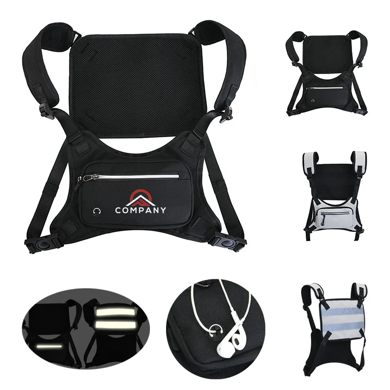 Reflective Strip Tactical Vest Chest Pack 1