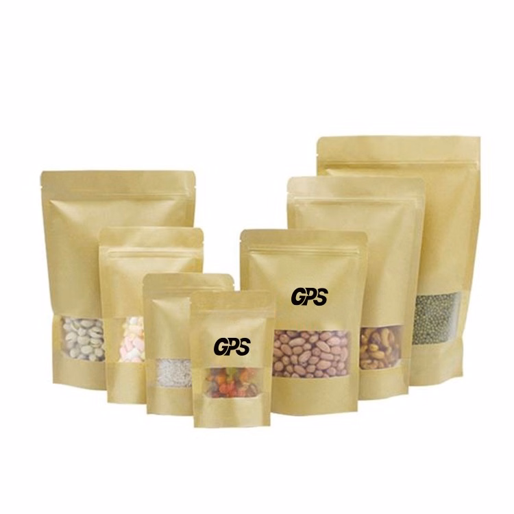 Brown Kraft Paper Bag With Zip Lock