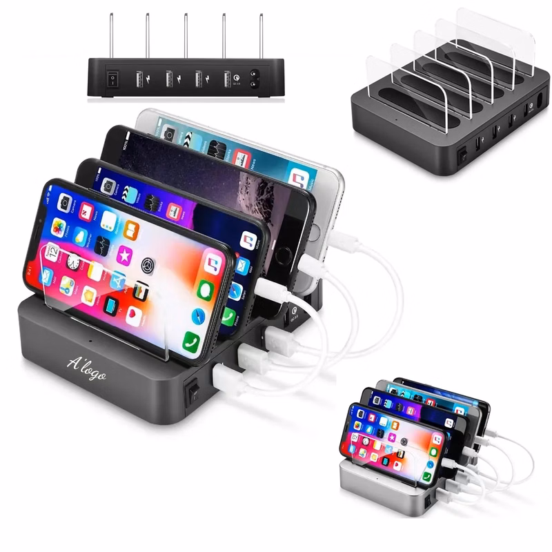 4 Port Multi USB Fast Charger Station