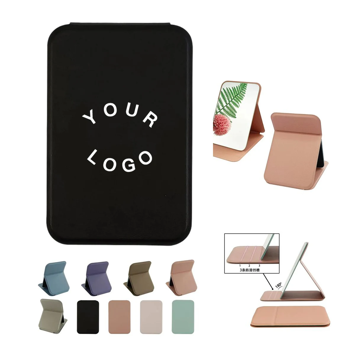 Portable Stainless Folding Makeup Mirror Compact Size 1