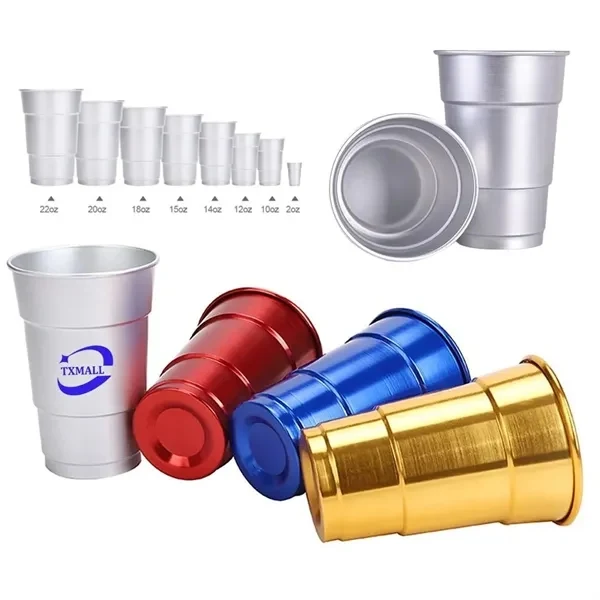 Custom 16 oz Aluminum Beer Mug with Curled Edge — Corporate Bar & Beverage Gift 1