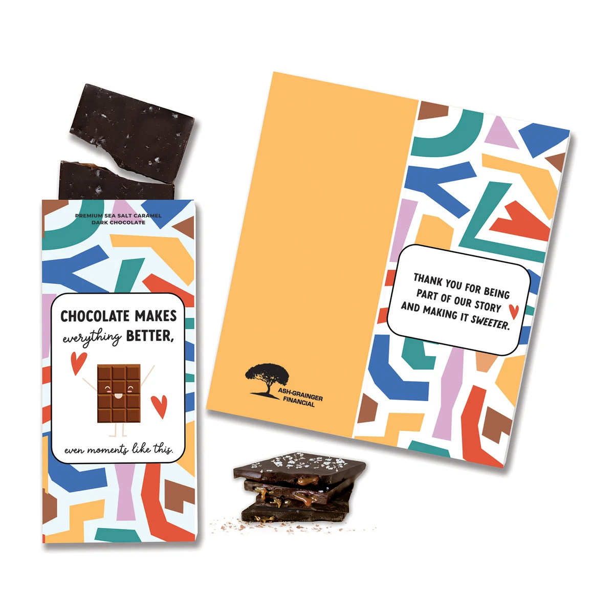 Chocolate Sea Salt Caramel Bar Sweeter Cards 1