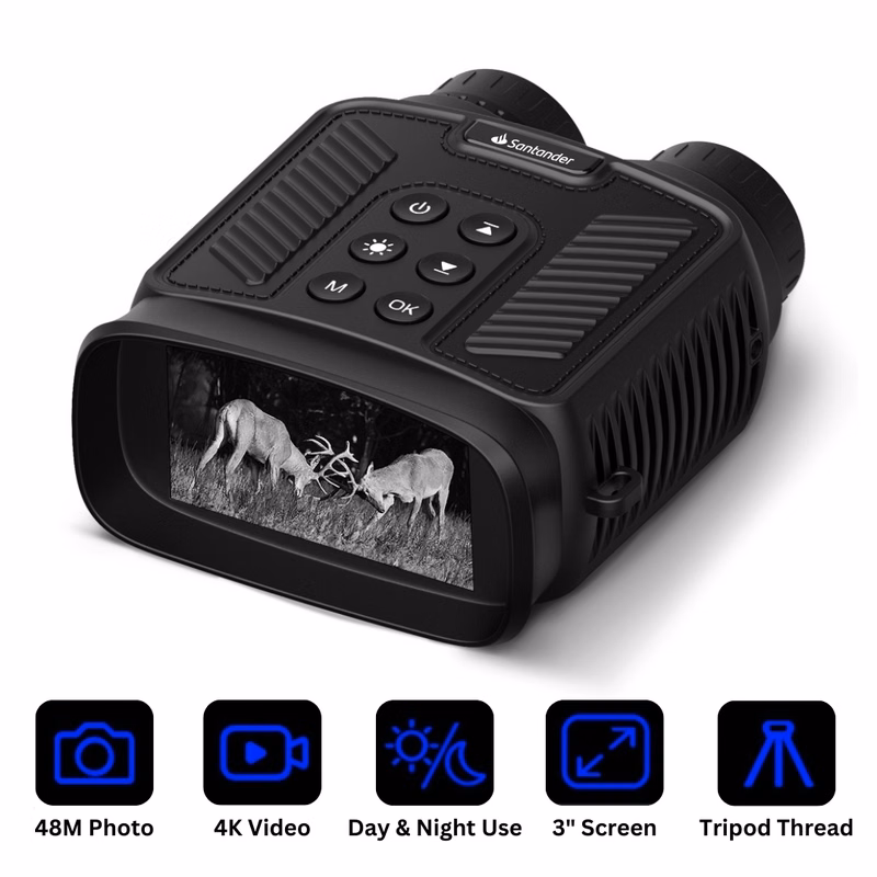 Infrared Night Vision Binoculars with 4K Video and 8x Digital Zoom