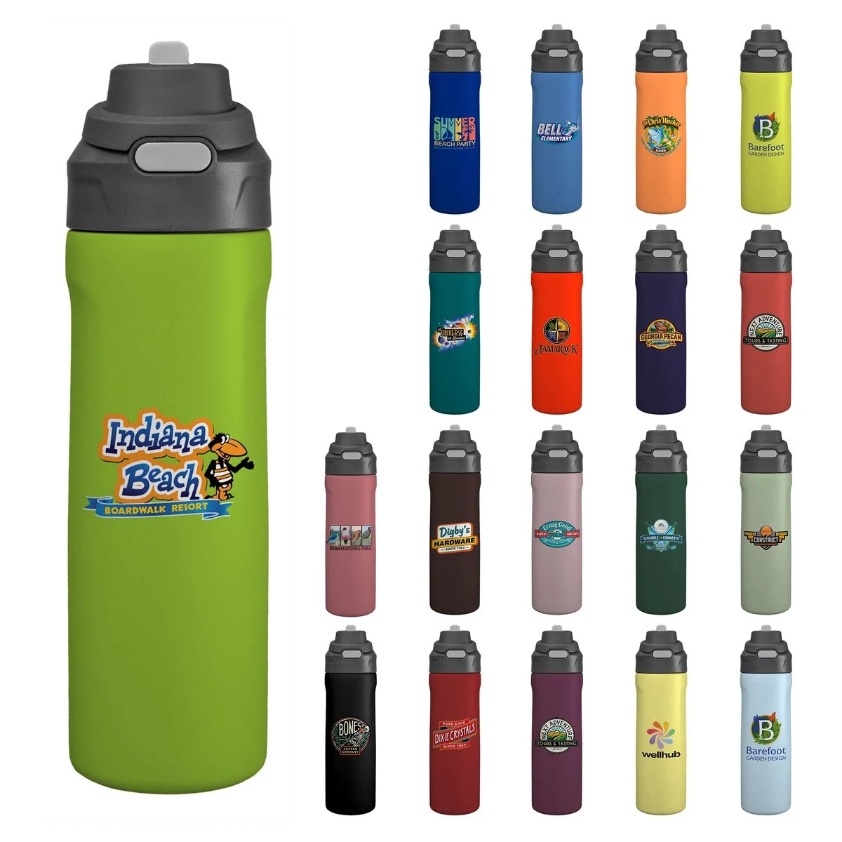 Pop Up 24 Oz. Recycled Colorful Bottle 1