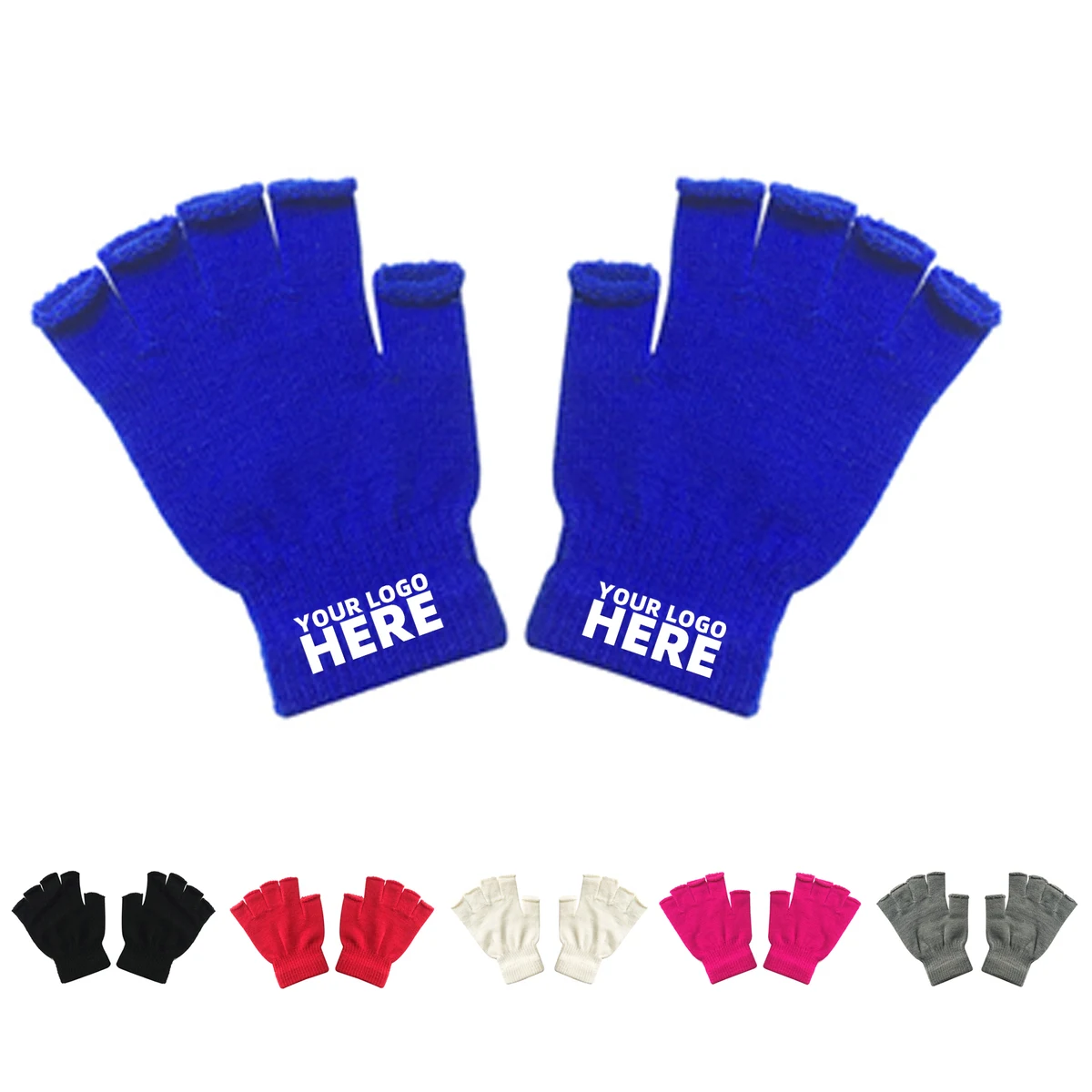 Half Finger Winter Knitted Gloves For Kids 1