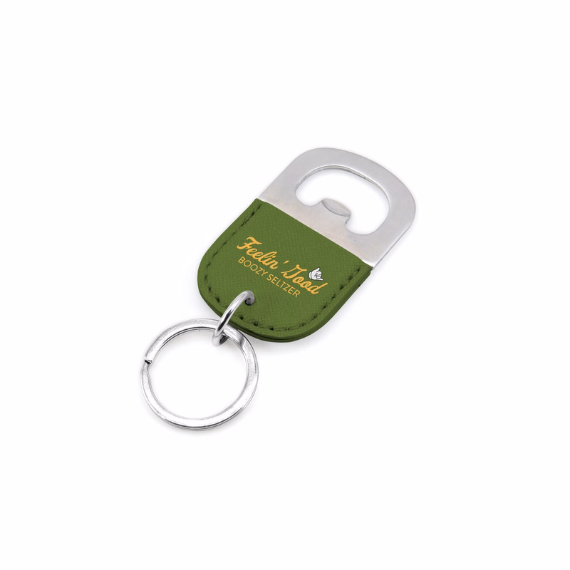 Vegan Leather Bottle Opener Key Chain