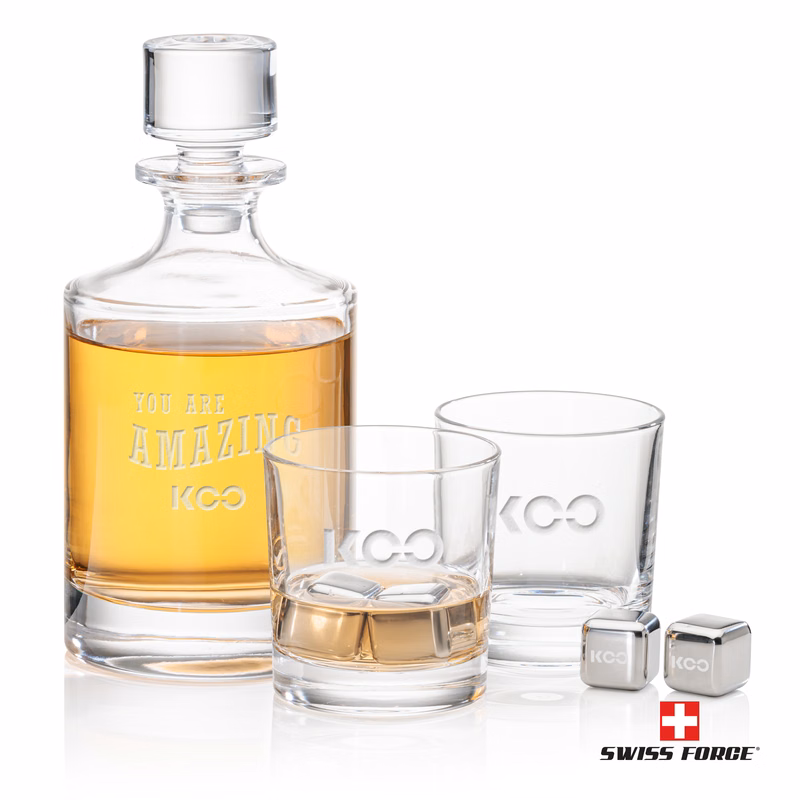 Whitlock Decanter Set & Ice Cubes