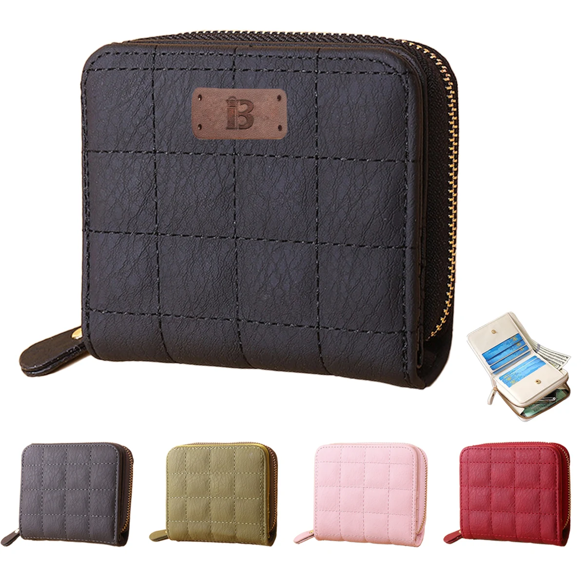Mini Multi-Slot Wallet W/ Zipper Closure 1