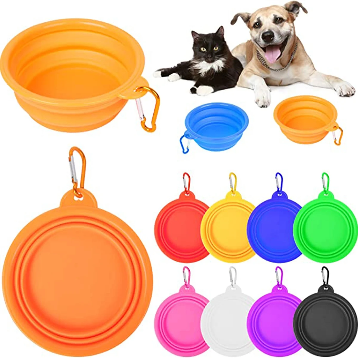 Pet Silicone Folding Dog Bowl MOQ 100PCS 1