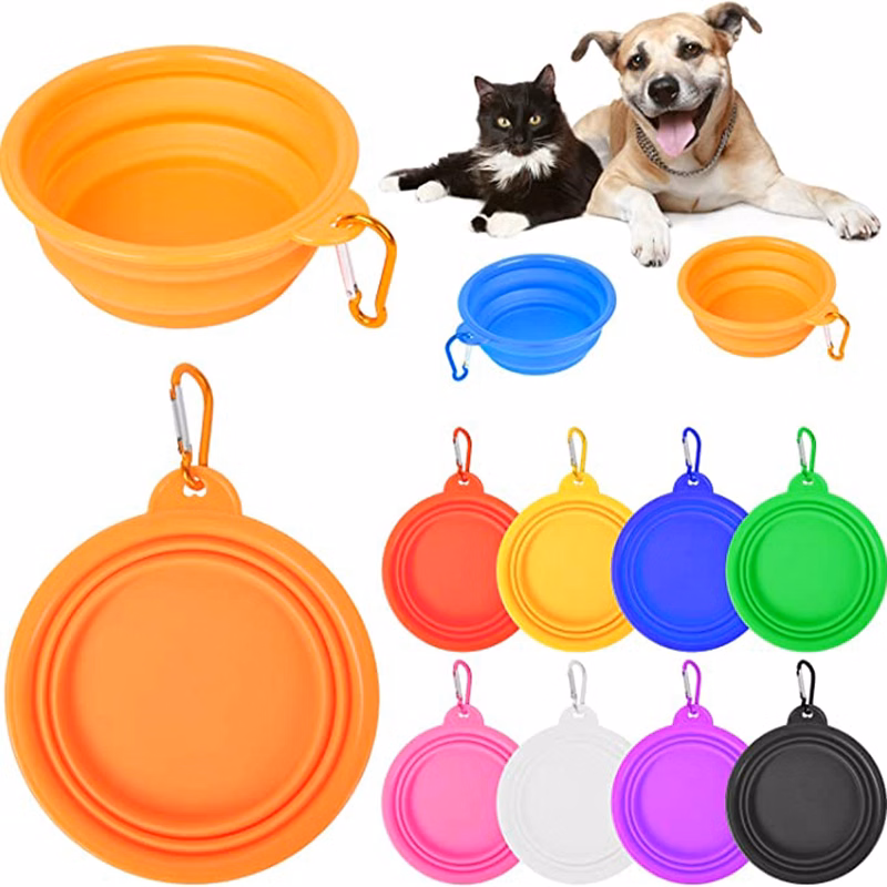Pet Silicone Folding Dog Bowl MOQ 100PCS