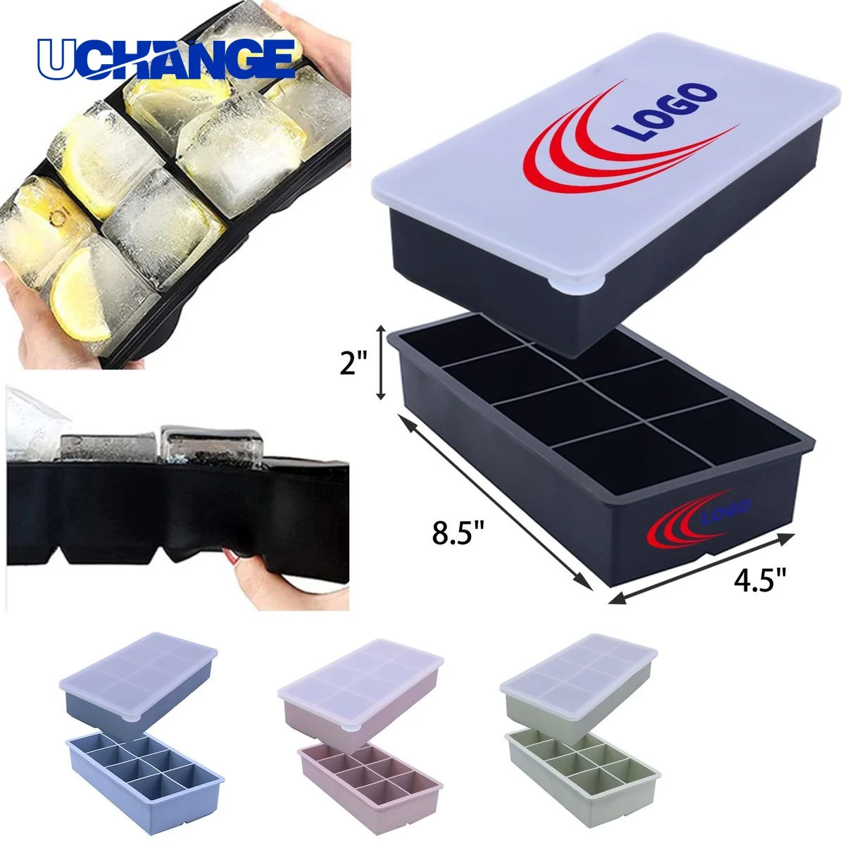 Durable Silicone Square Shaped Ice Tray 1