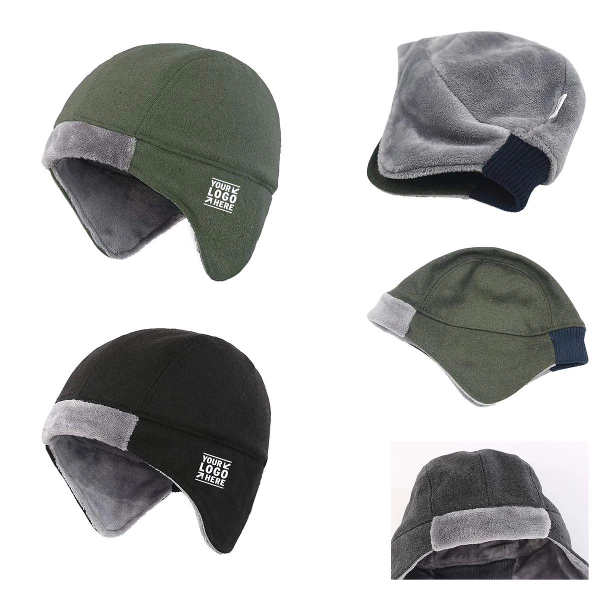 Connectyle Mens Fleece Lined Thermal Skull Cap Beanie with Ear Covers Winter Hat 1