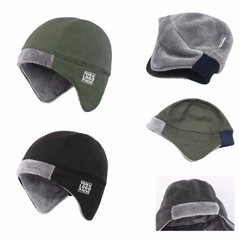Connectyle Mens Fleece Lined Thermal Skull Cap Beanie with Ear Covers Winter Hat