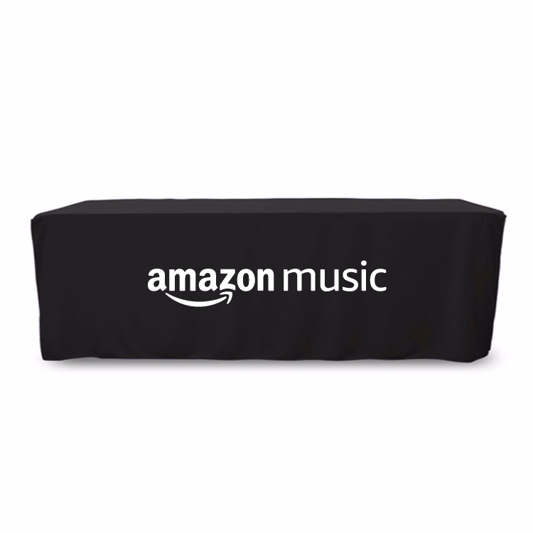 8 ft. Fitted PolyKnit™ Table Cover (WHITE LOGO ONLY)