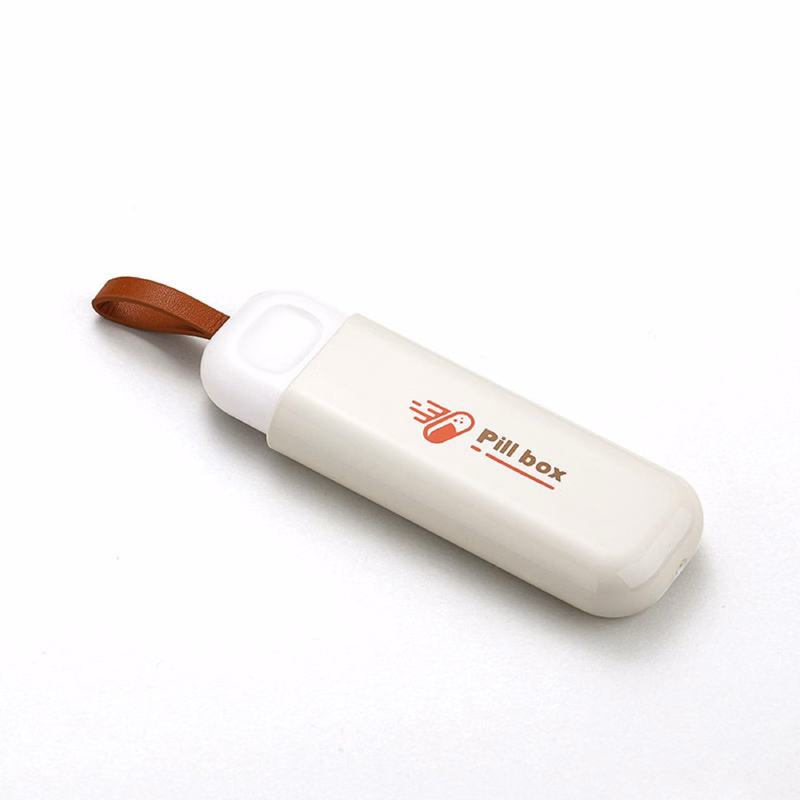 Portable Three-Compartment Dispensing Pill Box