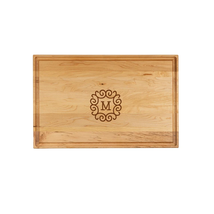 Large Thick Maple Cutting Board with Juice Groove 17"x11"x1" 1