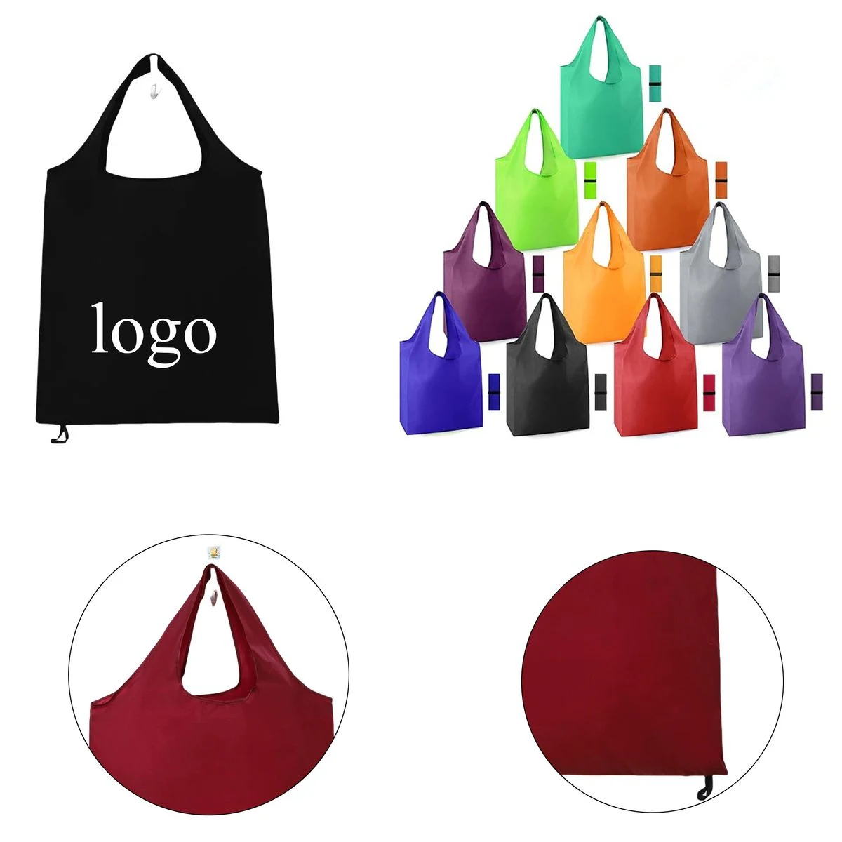 Portable Foldable Polyester Shoulder Bag For Outdoor & Travel 1
