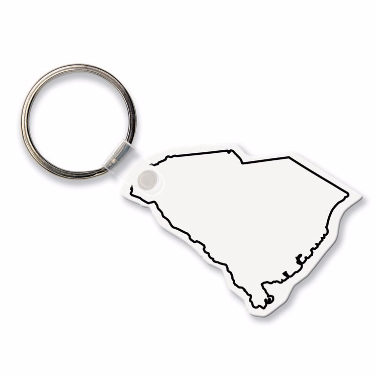 South Carolina State Shape Key Tag (Spot Color)