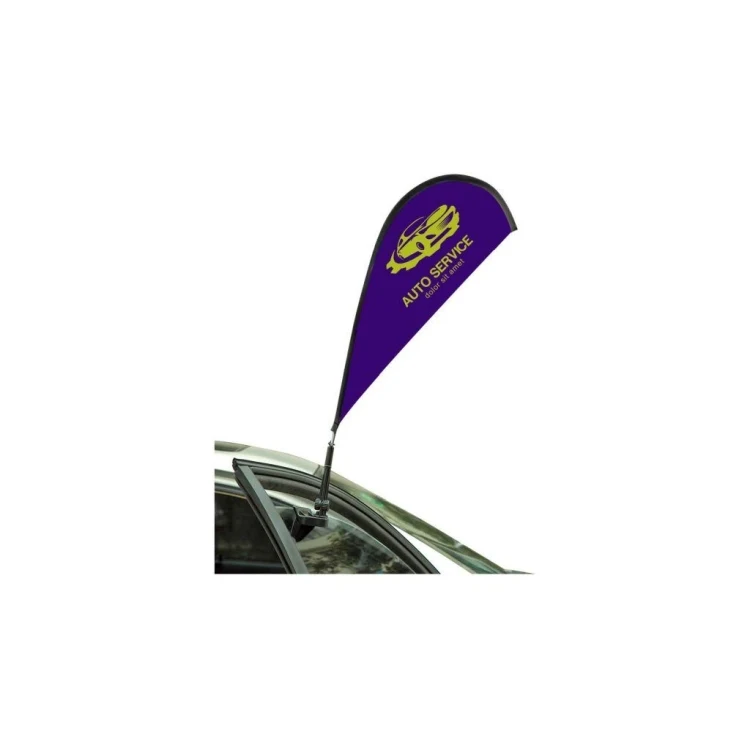 33" Stationary Teardrop Car Window Flag-1 Side Imprint 1