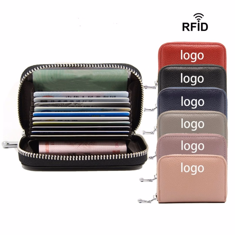 RFID Anti-theft Head Leather Card Bag