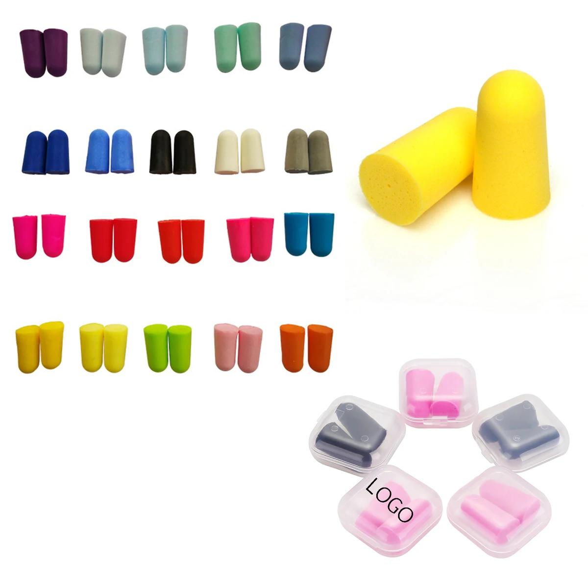 Sponge Earplugs With Storage Box 1