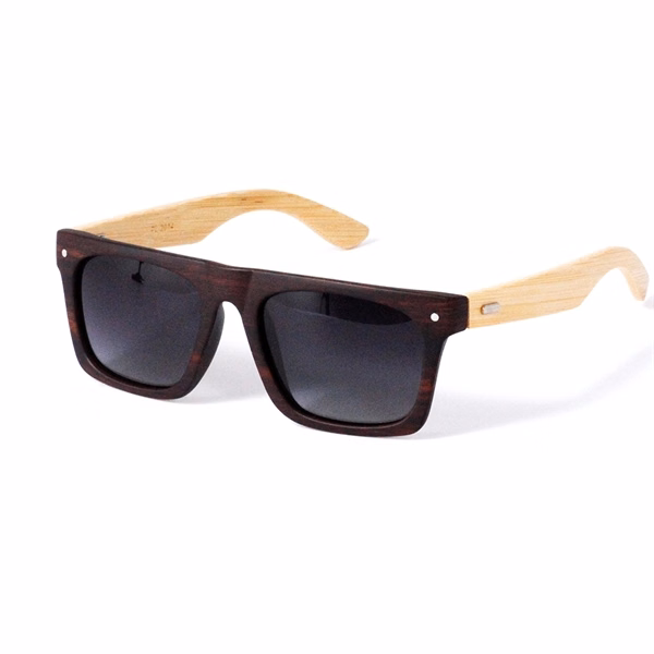 Custom Bamboo Frame UV400 Sunglasses with AC Lens — Eco-Friendly Eyewear