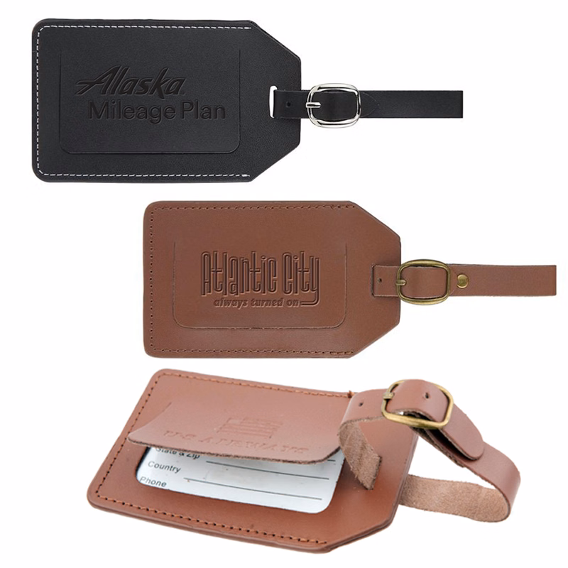 Concord Leather Luggage Tag (Black)