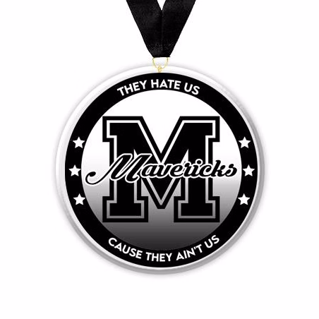 Acrylic Circle Medallions: Mavericks 3" Size, .25