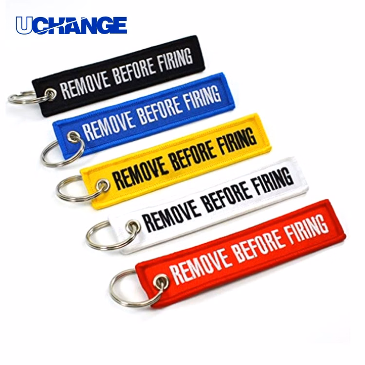 Embroidered Luggage Tag Keychain