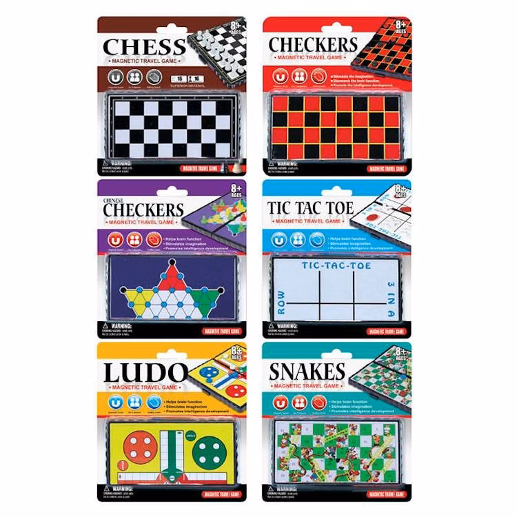 Magnetic Travel Games - Six Assorted